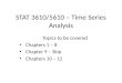STAT 3610/5610 – Time Series Analysis