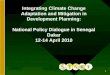 Integrating Climate Change Adaptation and Mitigation in Development Planning: