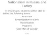 Nationalism in Russia and Turkey