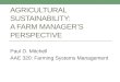 Sustainability: A Farm Manager’s Perspective