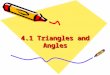 4.1 Triangles and Angles