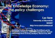 The Knowledge Economy: the policy challenges