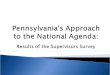 Pennsylvania's Approach to the National Agenda: Results of the Supervisors Survey