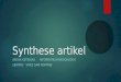Synthese artikel