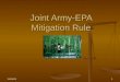 Joint Army-EPA Mitigation Rule