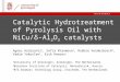 Catalytic Hydrotreatment of Pyrolysis Oil with  NiCu/ δ - Al 2 O 3  catalysts