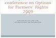 Output of 0nline conference on Options for Farmers’ Rights 2009