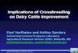 Implications of Crossbreeding on Dairy Cattle Improvement