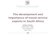 The development and importance of travel service exports in South Africa