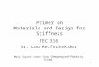 Primer on Materials and Design for Stiffness