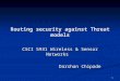Routing security against Threat models