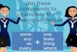 Use  these  compounds to  complete  the  following  sentences :