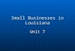 Small Businesses in Louisiana