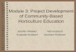 Module 3: Project Development of Community-Based Horticulture Education