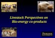 Livestock Perspectives on  Bio-energy co-products