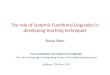 The role of Systemic Functional Linguistics in developing teaching techniques Sonja Starc