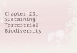 Chapter 23:  Sustaining Terrestrial Biodiversity