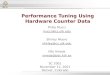 Performance Tuning Using Hardware Counter Data