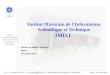Institut Marocain de l’Information Scientifique et  Technique IMIST