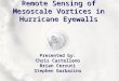 Remote Sensing of Mesoscale Vortices in Hurricane Eyewalls