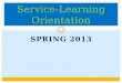 Service-Learning Orientation