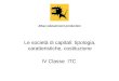 Le società di capitali: tipologia, caratteristiche, costituzione