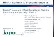 HIPAA Summit IV Preconference III