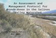 An Assessment and Management Protocol for  Arundo donax  in the Salinas Valley Watershed