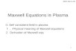 Maxwell Equations in Plasma