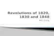 Revolutions of 1820, 1830 and 1848