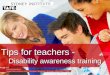 Tips for teachers - Disability awareness training