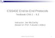CSS432 End-to-End Protocols Textbook Ch5.1 – 5.2