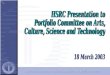 HSRC Presentation to Portfolio Committee on Arts, Culture, Science and Technology