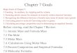 Major Goals of Chapter 7:   1 Counting - by numbers, by weighing and by volume