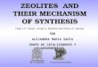 ZEOLITES  AND THEIR MECHANISM OF SYNTHESIS