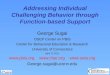 Addressing Individual Challenging Behavior through Function-based Support