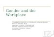 Gender and the Workplace