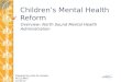 Children’s Mental Health Reform