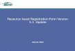 Resource Asset Registration Form Version 5.1  Update