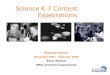 Science K-7 Content            Expectations