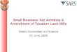Small Business Tax Amnesty & Amendment of Taxation Laws Bills