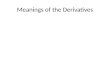 Meanings of the Derivatives