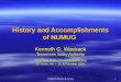 History and Accomplishments of NUMUG