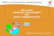 2009 CDBG FINANCIAL MANAGEMENT AND GRANT ADMINISTRATION