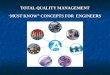 TOTAL QUALITY MANAGEMENT  “ MUST KNOW” CONCEPTS FOR  ENGINEERS