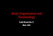 Body Organization and Terminology