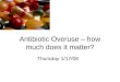 Antibiotic Overuse – how much does it matter?