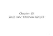 Chapter 15 Acid-Base Titration and pH