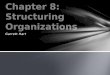 Chapter 8: Structuring Organizations