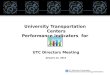 University Transportation Centers  Performance Indicators  for 2012